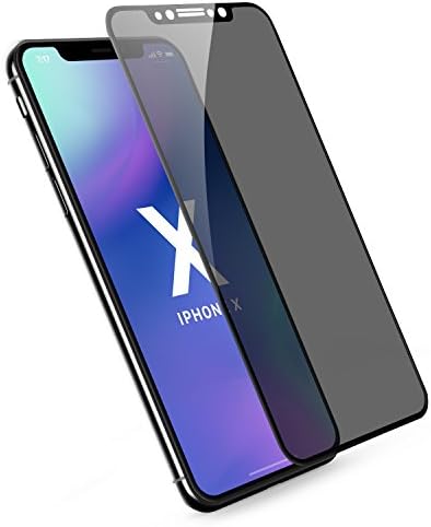 iPhone X Privacy Screen Protector [Full Coverage] , KSWNG iPhone X Screen Protector Anti-Spy/Scratch/Fingerprint Tempered Glass Screen Easy Install