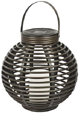 Northern International GL29373BR Round Solar Rattan Basket