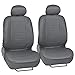 BDK UltraLuxe Faux Leather Car Seat Covers, Front Seats Only – Front Seat Cover Set, Padded for Comfort, Universal Fit for Cars Trucks Vans & SUVs (Gray)