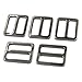 DGOL 10pcs 1 inch Zinc Alloy Slider Tri-glide Buttons Webbing Strap Tri Glide Adjustable Buckle Fasteners (Silver)