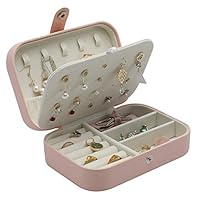 DerBlue Travel Jewelry Case,Small Jewelry Box,Portable Travel Jewelry Box Organizer Display Storage Case for Rings and Earrings