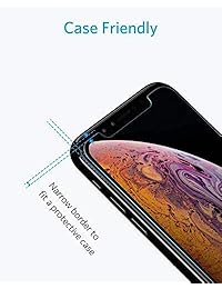Anker GlassGuard - Protector de pantalla para iPhone Xs Max 2018   iPhone de 6,5 pulgadas (con marco de alineación para una instalación fácil, sin burbujas y cristal templado de doble defensa)