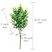 E-Hand Artificial Plant Outdoor UV Resistant Eucalyptus Leave Shrubs Plastic Fake Bushes Window Box Greenery for Home Indoor Garden Light Green Verandah Office Wedding Decor Wholesale - 4 PCS