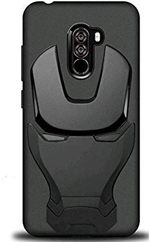 ZATX Marvel Avengers Iron Man 360 Degree Full Protection Silicon Back Cover for Poco f1 (Xiaomi Poco F1, Black)