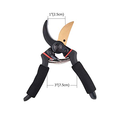 Professional Sharp Bypass Pruning Shears,Pruning Shears Garden Bypass Pruners and Ergonomic Fruit Tree Flower Cutter Grafting Garden Scissors - Thumbnail 3