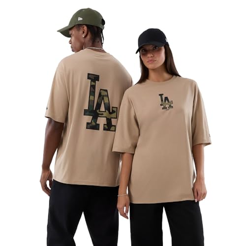 Camiseta Regular Los Angeles Dodgers MLB New Era, Bege, M