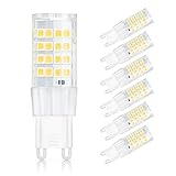 SHINE HAI G9 LED Light Bulbs, 5W (50W Halogen Equivalent), 500 Lumens, 5000K Daylight White, Non-Dimmable G9 Bi-Pin Base, 360° Beam Angle LED Bulbs, 6-Pack