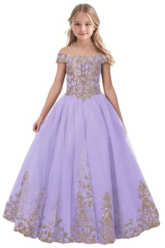 Tulle Flower Girl Dress for Wedding Sparkly