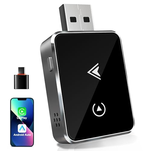 2-in-1 Wireless Adapter for CarPlay & Android Auto - Upgrade 2026, Wireless USB/Type-C Adapter, Fast and Stable Connection Without Delays, Compatible with iOS 10+ and Android 11+