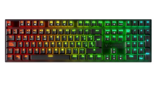 Oversteel - KOVAR Kabellose Gaming-Tastatur, RGB-Hintergrundbeleuchtung, mechanischer Schalter Outemu Red, Anti-Ghosting, Spanisch Layout PC/MAC/Android