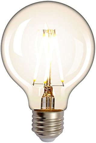 2-Packs 8W Edison Highlighted Energy-Saving Retro LED Light Bulb Imitation Tungsten Light Bulb，G-80，Spherical Light Bulb