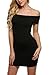 Zeagoo Women's Sexy Off Shoulder Cut out Bodycon Mini Dress Summer Dresses