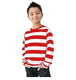 Child/Teen Long Sleeve Striped Shirt Red White