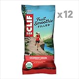 CLIF Fruit Smoothie Filled - Organic Energy Bar - Strawberry Banana Flavor - (1.76 Ounce Protein Snack Bar, 12 Count)