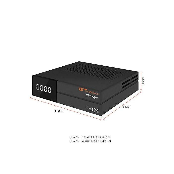 GT MEDIA V9 Super DVB-S2 Decodificador Satélite Receptor de TV Digital H.265 HD 1080P FTA Soporte CC CAM New CAM Youtube PVR Ready PowerVu Clave Biss, Wi-fi Incorporado - Imagen 4