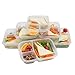 Bento Lunch Boxes, 3-Compartment Meal Prep Containers with Lids, Food Storage Containers, 7 Pack BPA Free Food Lunch box, LeakProof, Reusable, Stackable, Microwave, Freezer and Dishwasher Safe