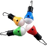 Coideal LED Tent Lights 4 Pack Portable Camping Light Lamp Tent Lantern Bulb for Hurricane Emergency Backpacking Hiking Outdoor & Indoor, Battery Powered for Power Outage
