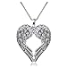 ERAWAN Womens Fashion Angel Wing LOVE Crystal Rhinestone Silver Pendant Necklace Gift EW sakcharn