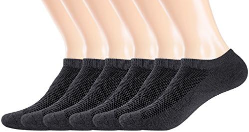 Men`s Hidden No Show Athletic Socks Low Cut Workout Running Golf Cushion Tab Sock 6Pack