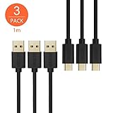 Ofspower 3Pack 3.3ft USB Type C to USB Type A Male Data & Charging Cable with 56k Ohm Pull-up Resistor for Google Chromebook Pixel,LG G5, Nexus 5X 6P and More