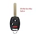 UTSAUTO Rubber Key Fob Cover Keyless Entry Shell Case Fob Rubber Key Skin Cover Fit for Honda Accord Civic CR-V 2+1 Buttons