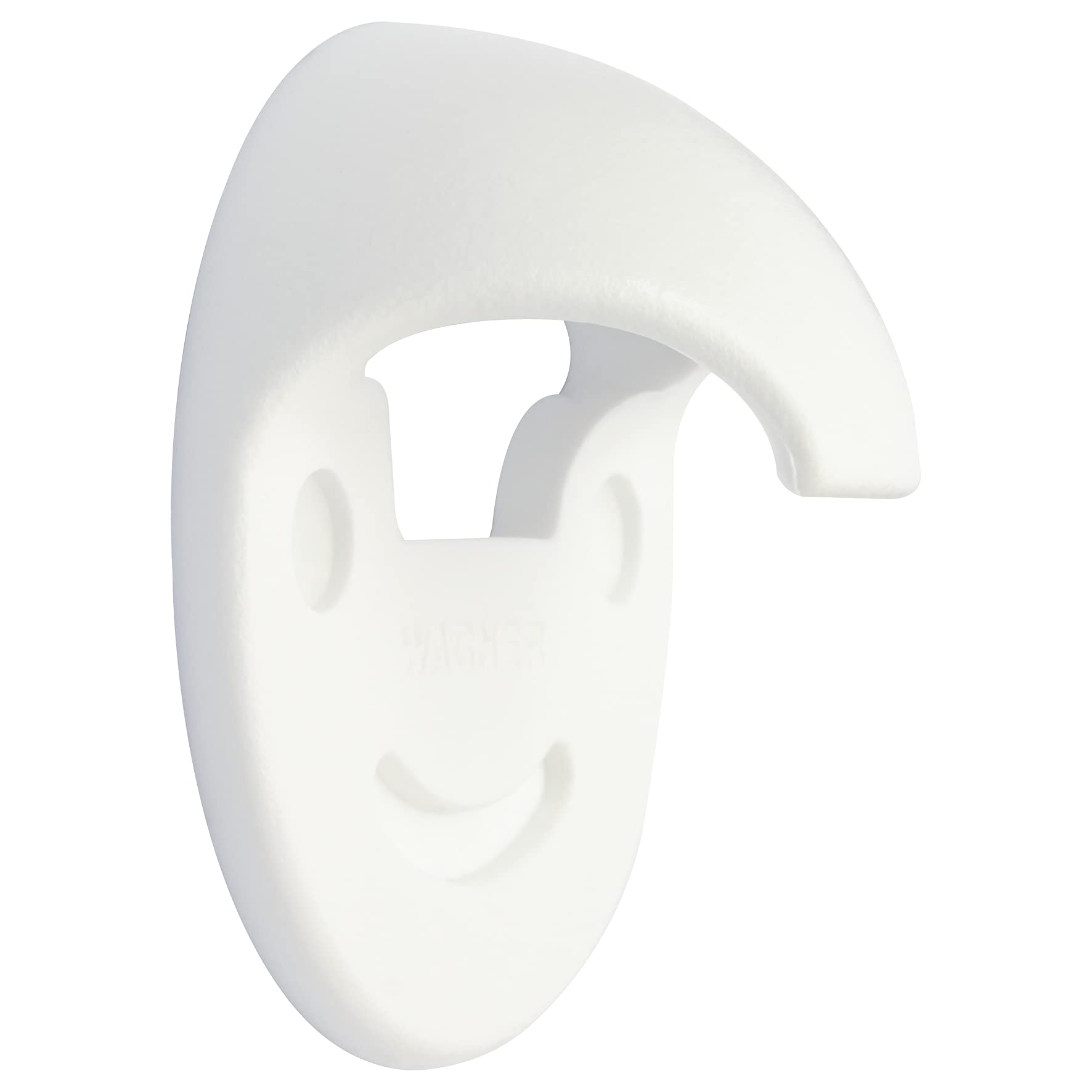 Wagner Doorstop Hook - Ø 60 x 30 mm, White Buffer/Break Stop Made of high Class Synthetic, to be Screwed on Walls, mounting Material Included - 15508511