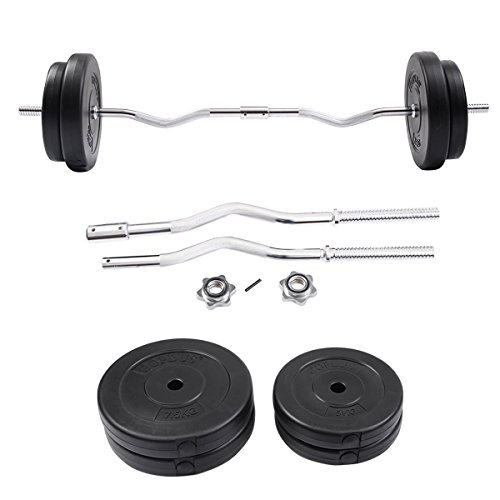Giantex Barbell Dumbbell Weight Set Gym Lifting Exercise Curl Bar