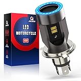 H4 LED Headlight Bulb Motorcycle w/Angle Eye