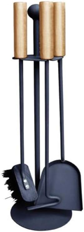 Valiant Kaminbesteck Mit Bürste & Schaufel - 38 Cm, Gusseisen-Griffe - Für Kamin, Ofen, Grill