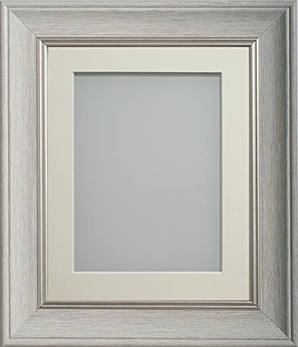 Frame Company Drummond Range Pale Grey 16x12 inch Picture Photo Frame with Ivory Mount for Image 12x8 inch * Choice of Sizes* Fitted with Real Glass — image 1