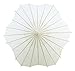 Quasimoon PaperLanternStore.com 32 Inch Beige/Ivory Paper Parasol Umbrella, Scallop Shaped