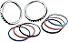 Kuryakyn 3782 Motorcycle Accent Accessory: Small Deluxe Gauge Bezels with Colored Accents for 1986-2013 Harley-Davidson Motorcycles, Chrome, 1 Pair