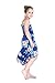 Girl Hawaiian Butterfly Dress in Hibiscus Blue