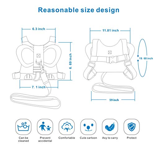image for Idefair Kids Harness, Kid Leash Anti Lost Belt Harness Safety Walking 