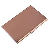 MaxGear Business Card Holder Metal Business Card Case Slim Name Card Holder for Men & Women Bronze Gold