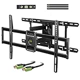 USX MOUNT Full Motion TV Mount Wall Bracket with Articulating Arms for 42"-80" Flat Screen LED LCD 4K TV, Tilt Swivel TV Mounts with Max VESA 600x400mm, Weight Capacity 99lbs Up to 24" Wood Stud