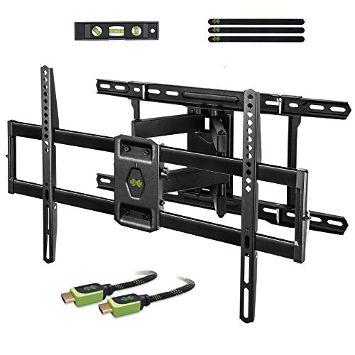 USX MOUNT Full Motion TV Mount Wall Bracket with Articulating Arms for 42"-80" Flat Screen LED LCD 4K TV, Tilt Swivel TV Mounts with Max VESA 600x400mm, Weight Capacity 99lbs Up to 24" Wood Stud