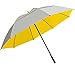 SunTek 68” Golf Umbrella, Windproof & Waterproof Umbrellas with Vented Double Canopy, Reflective UV Protection, Large Umbrella for Golf, Sport & Travel (Silver/Yellow)