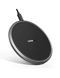 UGREEN Cargador inalámbrico 10W QI Estera de almohadilla de carga rápida con goma antirresbaladiza Cargador rápido Estación de acoplamiento compatible para iPhone Xs, X, 8 Plus, Samsung Galaxy S10 S9 S8 Plus S7 S6 Edge Nota 9, LG V30 G7