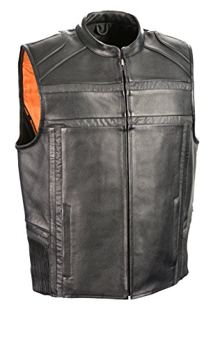 Milwaukee Leather Men's Scooter Vest with Reflective (Black, XXX-Large)