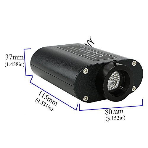 Car Use 16W RGBW LED Fiber Optic Light Star Ceiling Kit, 28 Keys Sound Sensor Music Mode Remote 9.8ft/3m Long 0.03in/0.75mm 0.04in/1mm 0.06in/1.5mm 335PCs