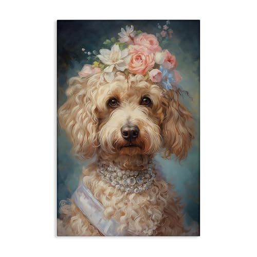 Stupell Industries Fancy Labradoodle Portrait Canvas Wall Art design by Wumples…