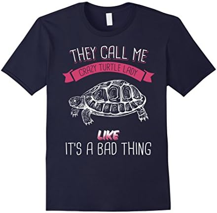 Mens They Call Me Crazy Turtle Lady Like It's A Bad Thing 3XL Navy