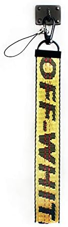Off White Short Yellow Industrial Belt Mobile Phone Strap Lanyard | Phone Accessory | Virgil Abloh C/O White Keychain