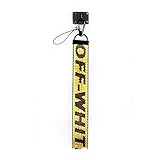 Off White Short Yellow Industrial Belt Mobile Phone Strap Lanyard | Phone Accessory | Virgil Abloh C/O White Keychain