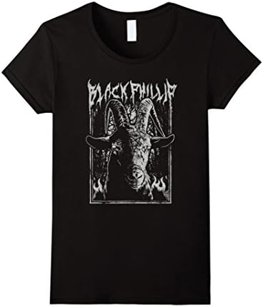 Women's Black metal phillip T-Shirt Large Black
