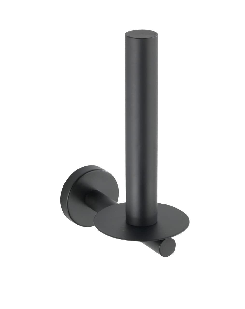 WENKO Bosio Toilet Roll Holder 8 x 18 x 12.5 cm Black