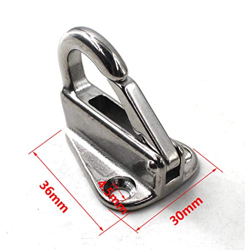 Flomore Fender Hook Marine Grade 316 Stainless Steel Spring Snap Hook Boat Ship Hardware (Pack of 4) - Thumbnail 4