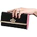 Jastore® Lady Women Crown Clutch Leather Long Wallet Card Holder Purse (Black)