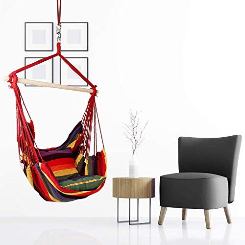 SUNASQ Hängesessel, Hängesessel im Indoor und Outdoor, Hängesitz mit 2 abnehmbaren Kissen, Hängestuhl mit dickem Seil… – Bild 6